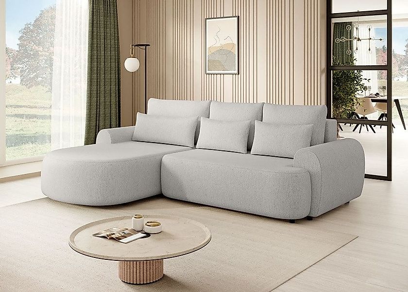Beautysofa Ecksofa OLIVIO, Ecke gepolstert beige, mit Relaxfunktion, mit Be günstig online kaufen