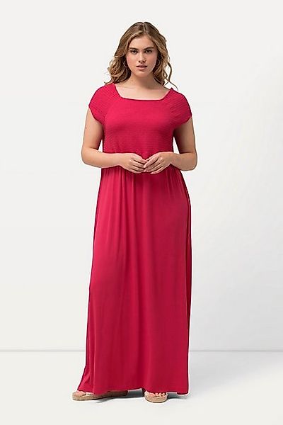 Ulla Popken Maxikleid Kleid A-Linie gesmokt günstig online kaufen
