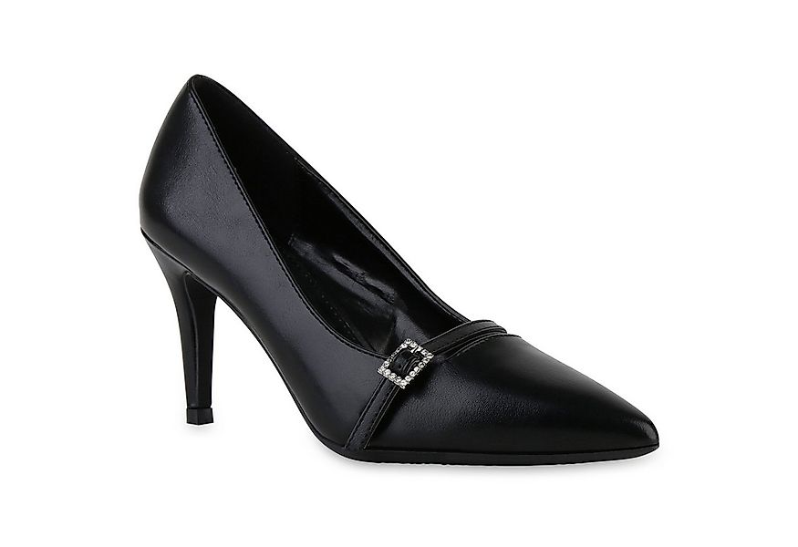 VAN HILL 841484 Pumps Damen Spitze Pumps Klassische Schnallen Absatzschuhe günstig online kaufen