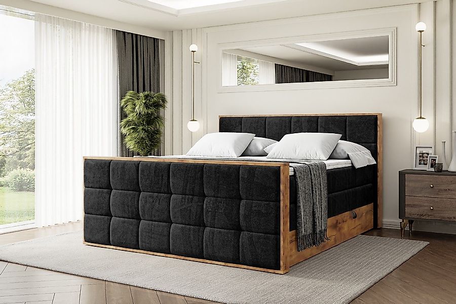 ALTDECOR Boxspringbett LOLLI7-Z KING (Multipocket-Matratze H4, günstig online kaufen