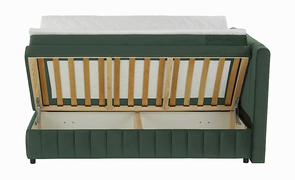 Boxbett mit Bettkasten Bruno ¦ grün ¦ Maße (cm): B: 146 H: 106 Betten > Pol günstig online kaufen
