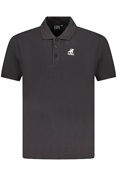 U.S. GRAND POLO Poloshirt Elegantes Herren Poloshirt Schwarz mit Stickerei günstig online kaufen