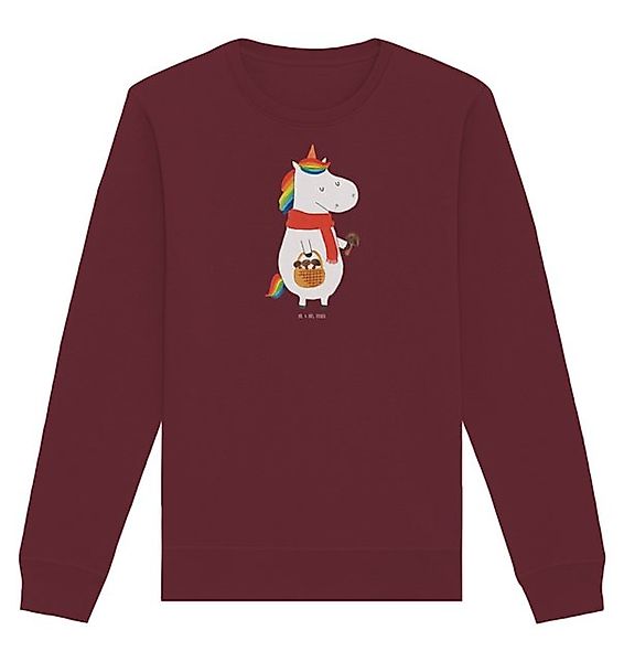 Mr. & Mrs. Panda Longpullover Größe XL Einhorn Pilz - Burgundy - Geschenk, günstig online kaufen