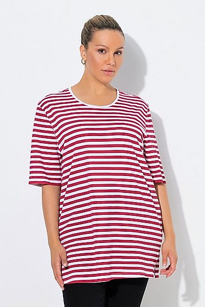 Ulla Popken T-Shirt T-Shirt Ringel Relaxed Rundhals Halbarm günstig online kaufen