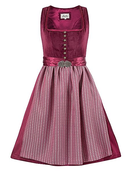 Trachten24.de Dirndl Midi Dirndl Antonia weinrot günstig online kaufen