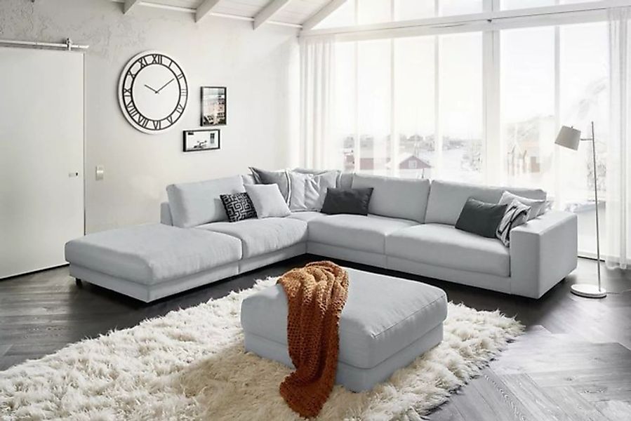 daslagerhaus living Big-Sofa Ecksofa Downtown Stoff günstig online kaufen