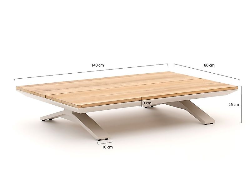SUNS Stockholm loungetisch 140x80x26 cm günstig online kaufen