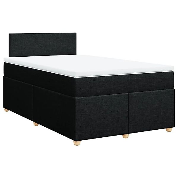 vidaXL Boxspringbett mit Matratze Schwarz 120x200 cm Stoff 3288942 günstig online kaufen