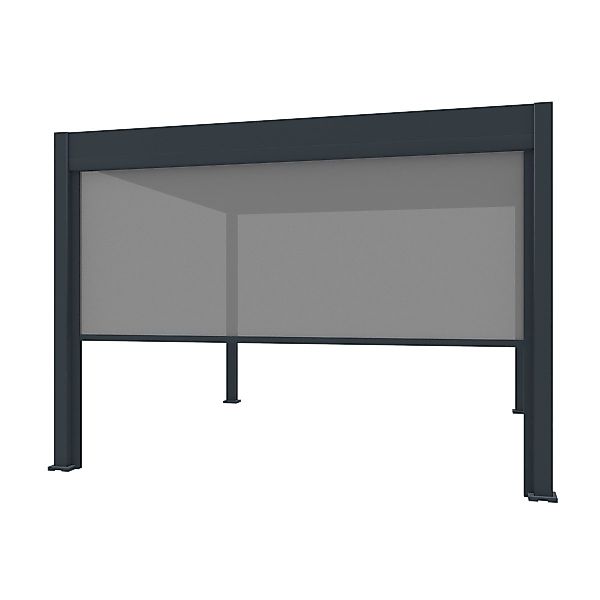 Weide Pavillonseitenteil Sonnenrollo 4 Maße Graphitgrau günstig online kaufen