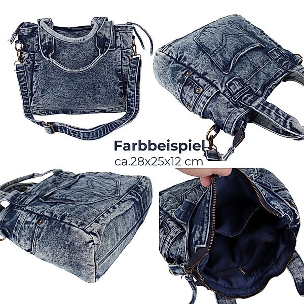 MIRROSI Umhängetasche Damen aus Jeans Schultertasche günstig online kaufen