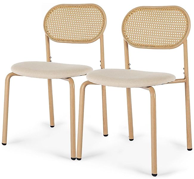 FUROKOY Esszimmerstuhl Rattanstuhl Stühle für das günstig online kaufen