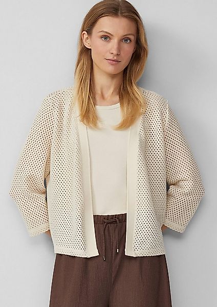 s.Oliver Cardigan Indoor-Jacke Transparenter Cardigan aus Ajourjersey günstig online kaufen