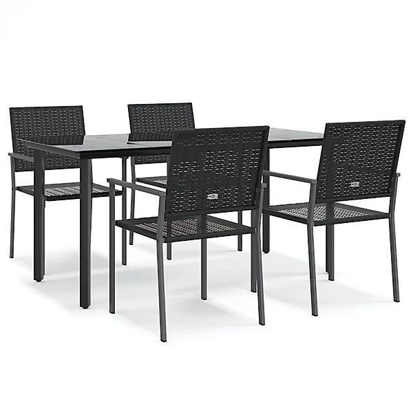 vidaXL 5-Tlg Garten-Essgruppe Poly Rattan und Stahl 3187027 günstig online kaufen