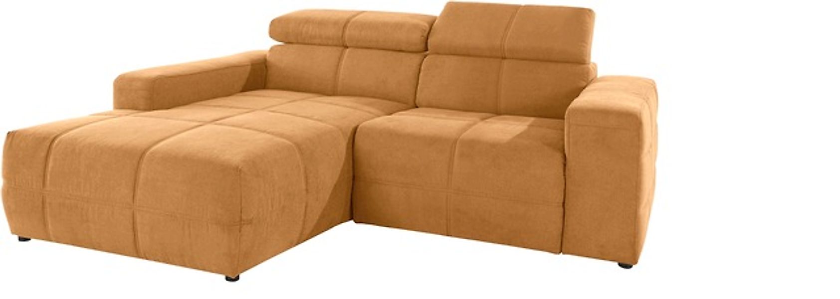 DOMO collection Ecksofa »Brandon, inkl. Kopfteilverstellung, B/T/H: 214/100 günstig online kaufen