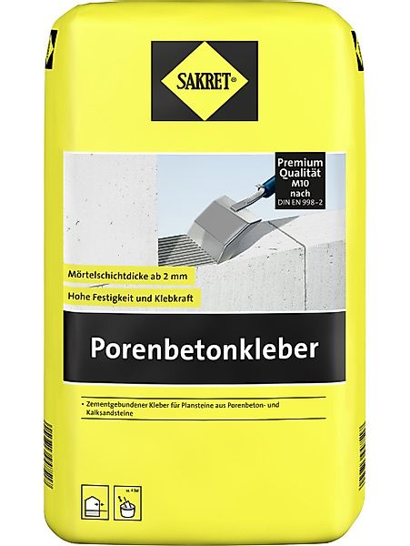 Sakret Fliesenaufkleber Sakret Porenbetonkleber 10 kg günstig online kaufen