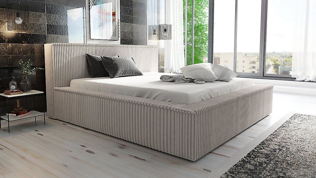 A&J MöbelLand GmbH Polsterbett RIO-OM mit Bettkasten und Lattenrost. (Bett günstig online kaufen