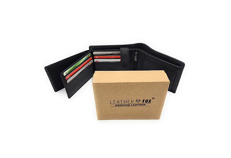 Lemasi Geldbörse echt Leder Herren Portemonnaie mit RFID Schutz Nappaleder, günstig online kaufen