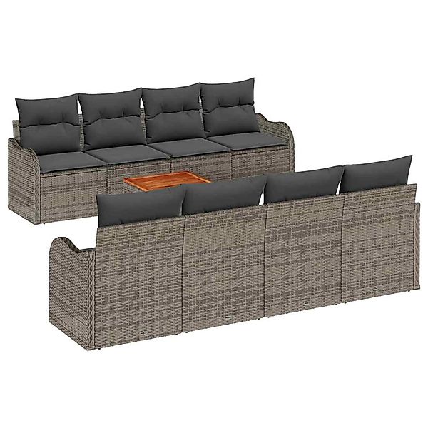 vidaXL Garten-Sofa-Set 9-Tlg Grau 3356095 günstig online kaufen