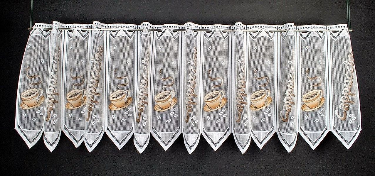 Gardinen Kranzusch Scheibengardine Cappuccino, Stangendurchzug, transparent günstig online kaufen