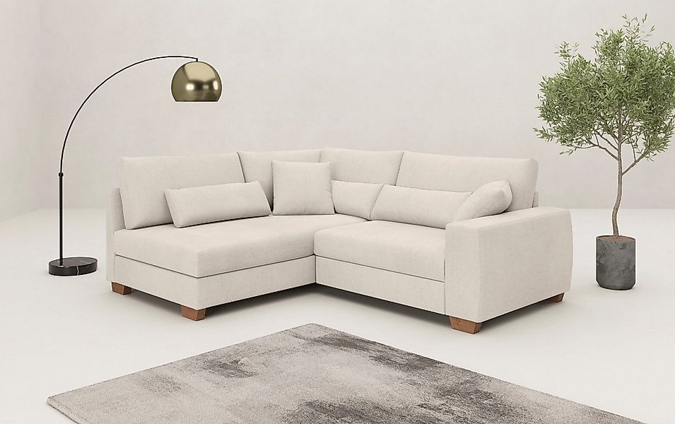 Mr. Couch Ecksofa "Hilla L-Form" Mit Federkern, wahlweise mit Bettfunktion günstig online kaufen