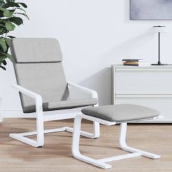 vidaXL Polsterhocker Fußhocker Hellgrau 51x41x40 cm günstig online kaufen