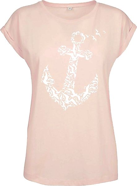 Baddery Print-Shirt Damen T-Shirt: "Anker" (Loose günstig online kaufen