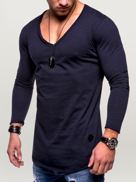 behype Langarmshirt "NUKE L/S" mit V-Ausschnitt günstig online kaufen