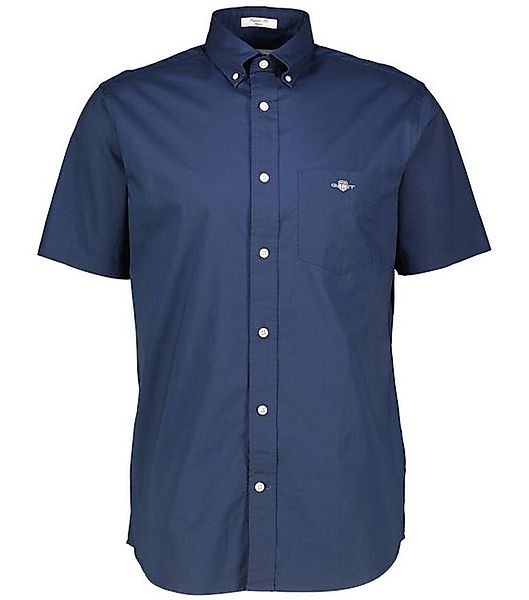 Gant Langarmhemd Herren Kurzarmhemd aus Popeline Regular Fit (1-tlg) günstig online kaufen