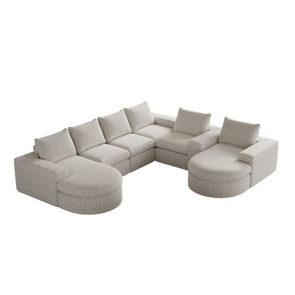 MODFU Sofa Modulares Chenille-Sofa mit Nackenkissen, günstig online kaufen
