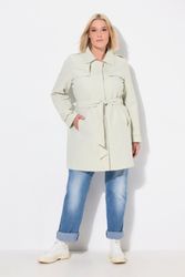 Ulla Popken Wintermantel Trenchcoat A-Linie Hemdkragen günstig online kaufen