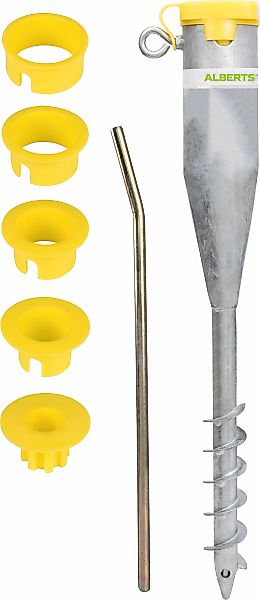 Alberts Einschraub-Bodenhülse Set, 2 Stk. tlg. für Standrohre von Ø 25 bis günstig online kaufen