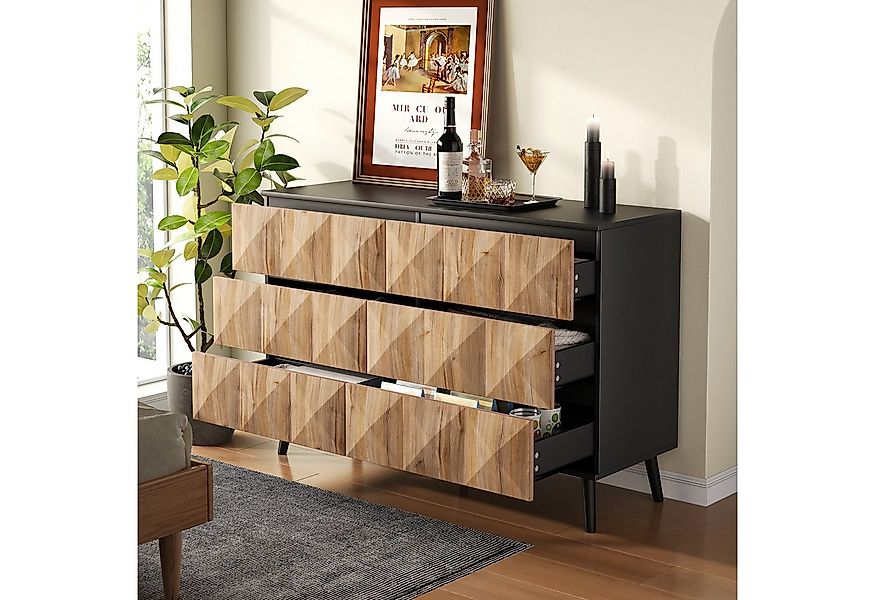 STILVORA Sideboard mit Schubladen,Kommode Aufwahrungsschrank grifflos mit s günstig online kaufen
