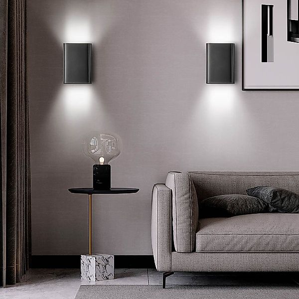 MUPOO LED Außen-Wandleuchte LED-Wandleuchte 2 Stück Auf & ab Wand Strahler günstig online kaufen