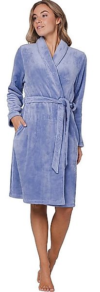 Pastunette Damenbademantel Damen Fleece Morgenmantel, kurz, Polyester, Scha günstig online kaufen