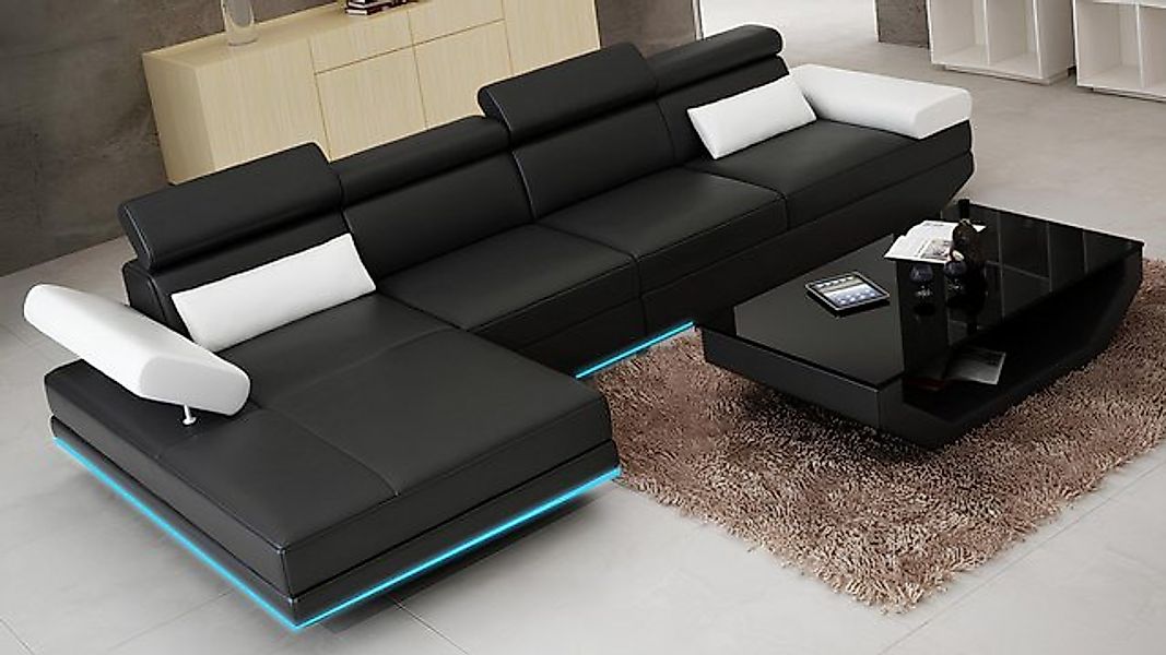 Xlmoebel Ecksofa Ledercouch mit USB-Anschluss, Ecksofa Wohnlandschaft in mo günstig online kaufen