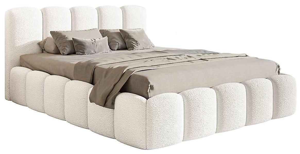 NADUVI Collection | Bettgestell Chloe II Bouclé mit Staufach günstig online kaufen