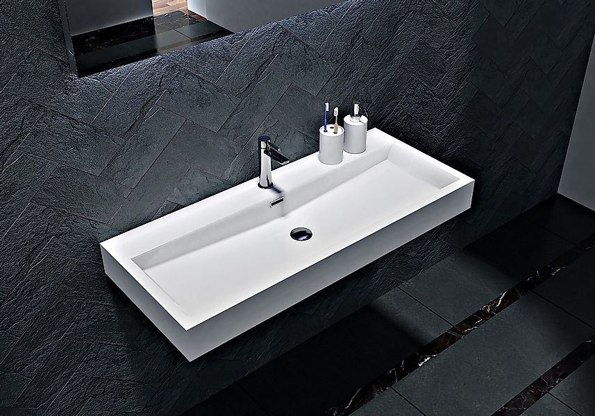 Bernstein Waschbecken BS6002, aus Gussmarmor - Weiß günstig online kaufen