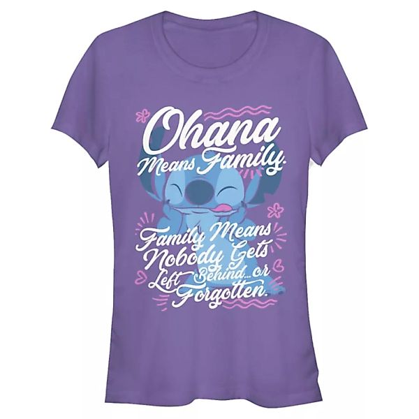 Disney Classics - Lilo & Stitch - Quote Ohana Family - Frauen T-Shirt günstig online kaufen