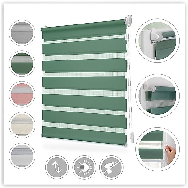 LICHTBLICK ORIGINAL Doppelrollo "Duo-Rollo Klemmfix, ohne Bohren, blickdich günstig online kaufen