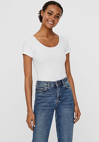 Vero Moda Rundhalsshirt "VMMAXI MY SOFT SS U-NECK" günstig online kaufen