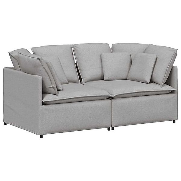 vidaXL Sofa Modulares Sofa mit Kissen Stoff Wolkengrau günstig online kaufen