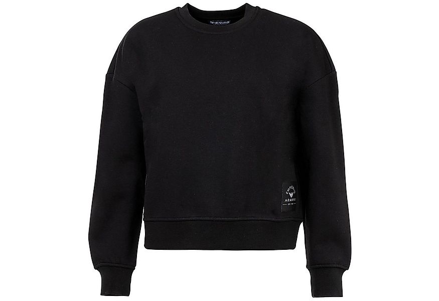 Emporio Armani Sweater Damen Sweatshirt Baumwolle Iconic Terry günstig online kaufen