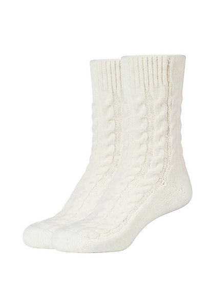 Camano Socken warm & cozy (2-Paar, 2 Paar) mit Zopfmuster, Rippenbündchen günstig online kaufen