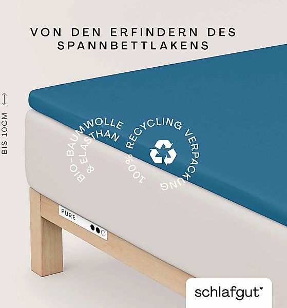 Schlafgut Spannbettlaken "PURE TOPPER in Gr. 90x200, 140x200 oder 180x200 c günstig online kaufen