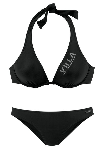 Venice Beach Bügel-Bikini mit kontrastfarbigen Schriftzug günstig online kaufen