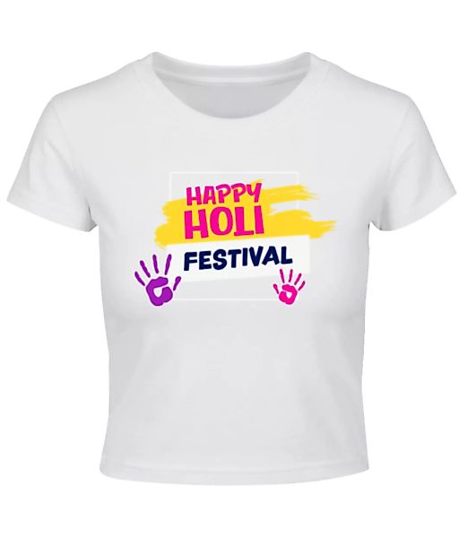 Happy Holi Square · Crop T-Shirt günstig online kaufen