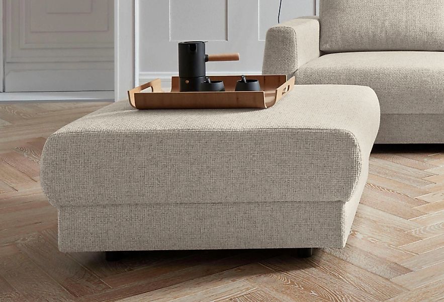 Home affaire Hocker "Hobro" in 3 Bezugsstoffen und vielen Farben, Design by günstig online kaufen