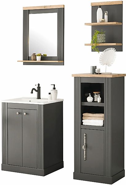 OTTO home Badmöbel-Set "WESTMINSTER, Bad im Landhausstil, 4-teiliges Badezi günstig online kaufen