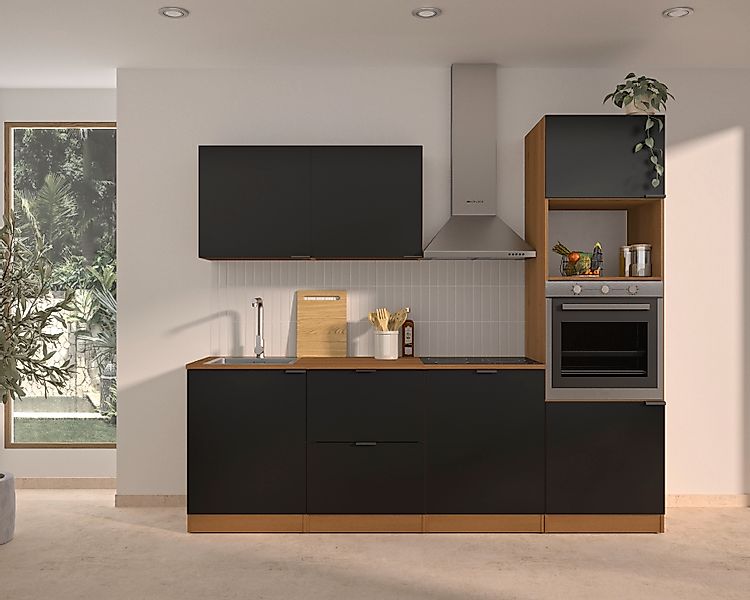 Gami Küchenzeile »240 cm EDEN ohne E-Geräte« melaminbeschichtet, pflegeleic günstig online kaufen