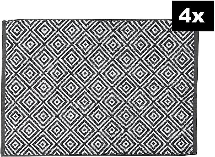 done.® Badematte DAILY SHAPES Diamond 4er-Set, Höhe 5 mm, fußbodenheizungsg günstig online kaufen